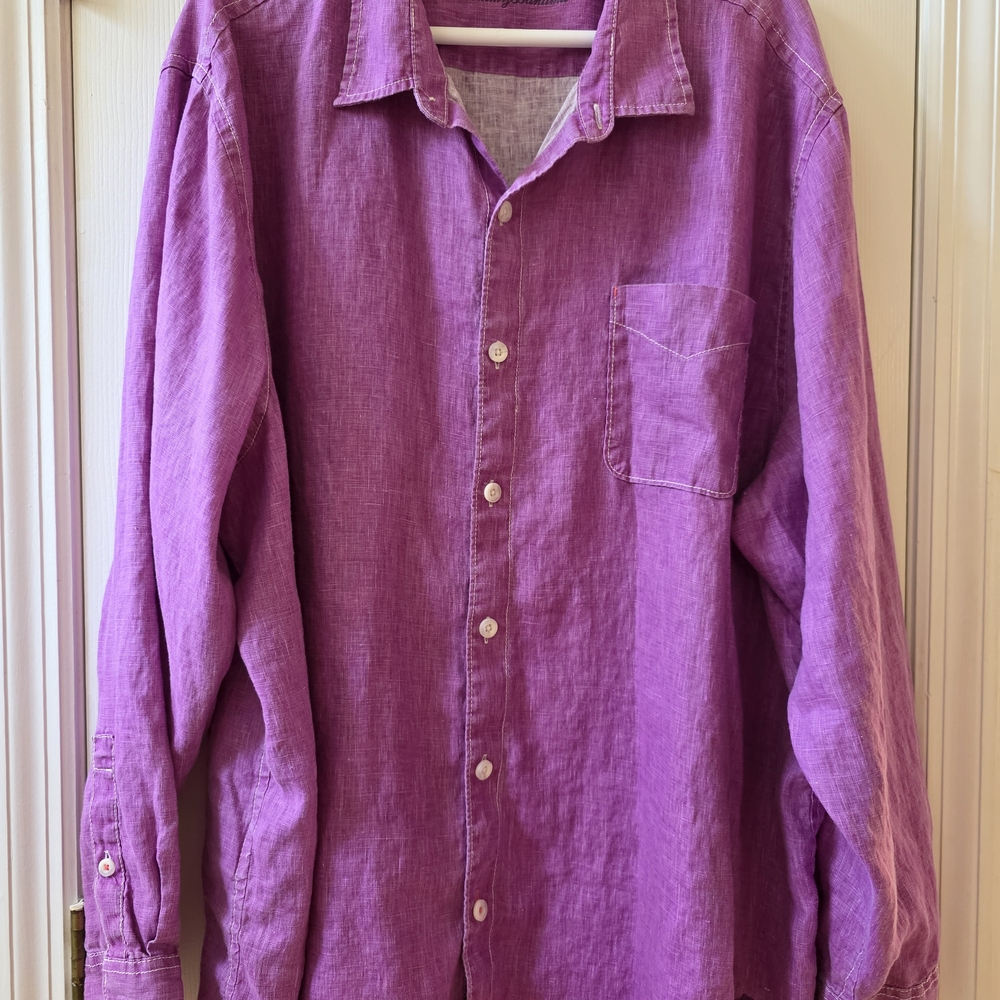 Tommy Bahama Purple Casual Button Down Shirt